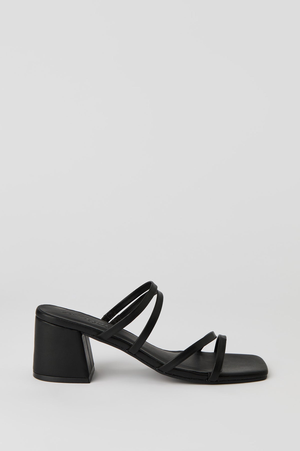 Strappy Heeled Sandal - Black
