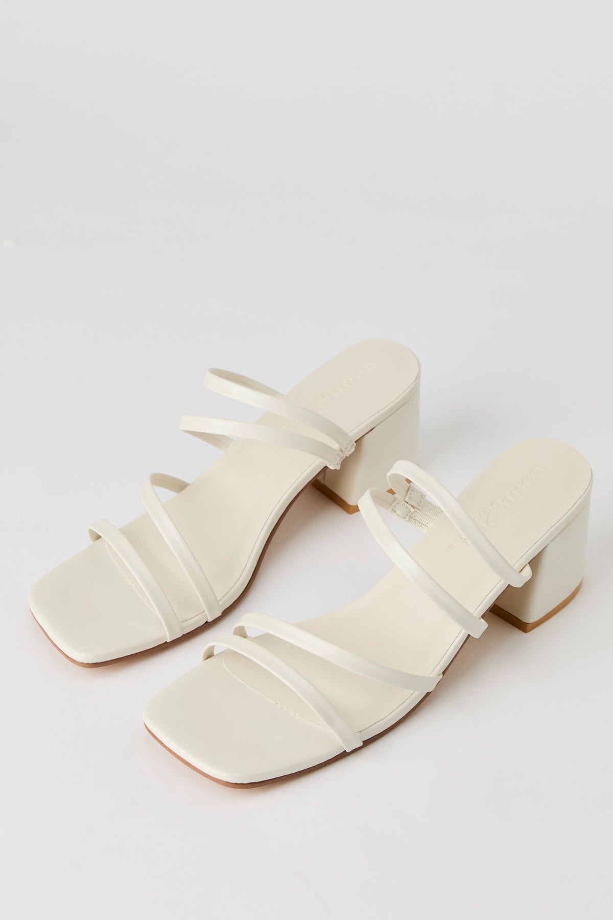 Alt View 2. Strappy Heeled Sandal - Ivory
