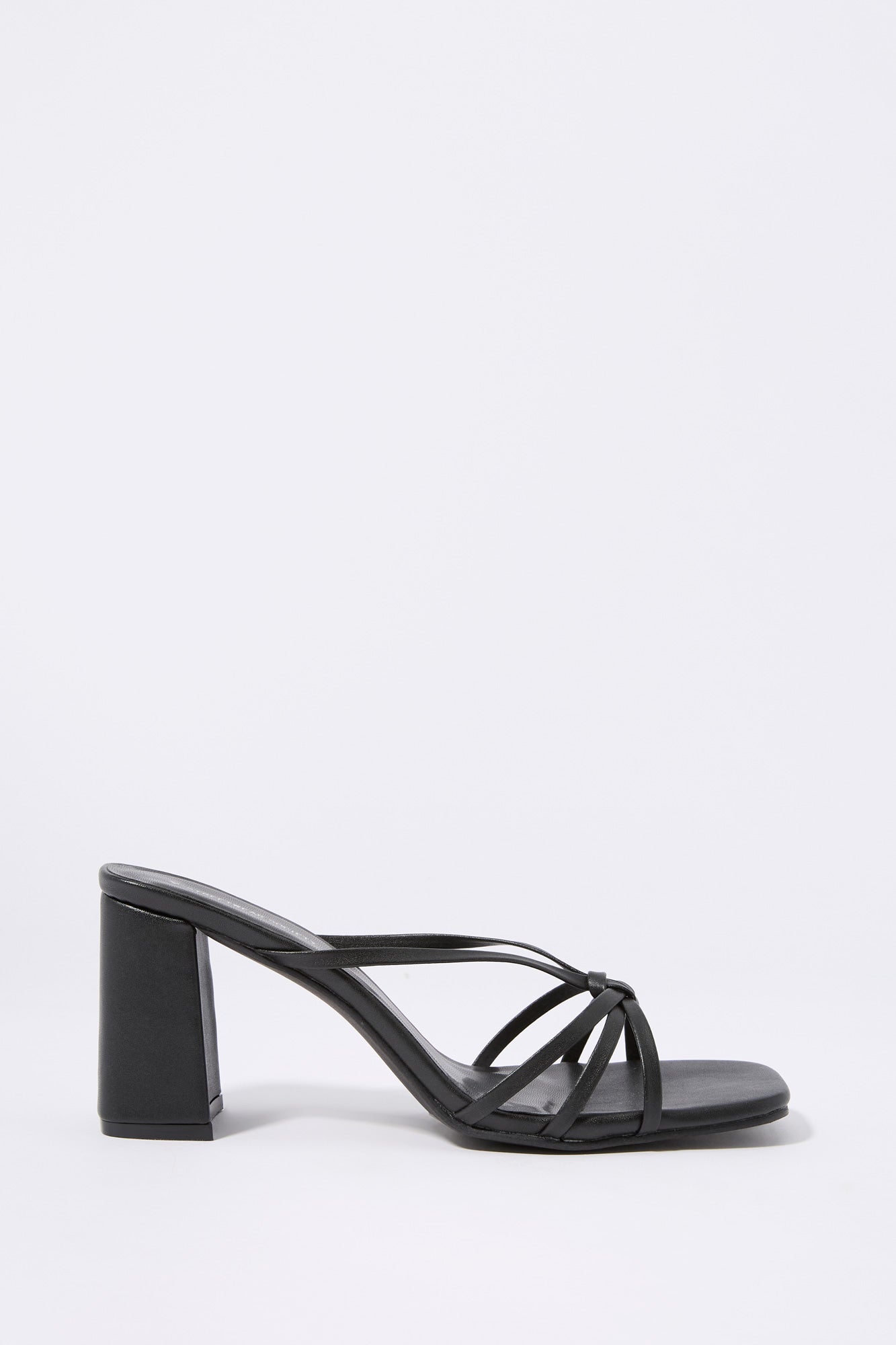 Faux Leather Strappy Heel