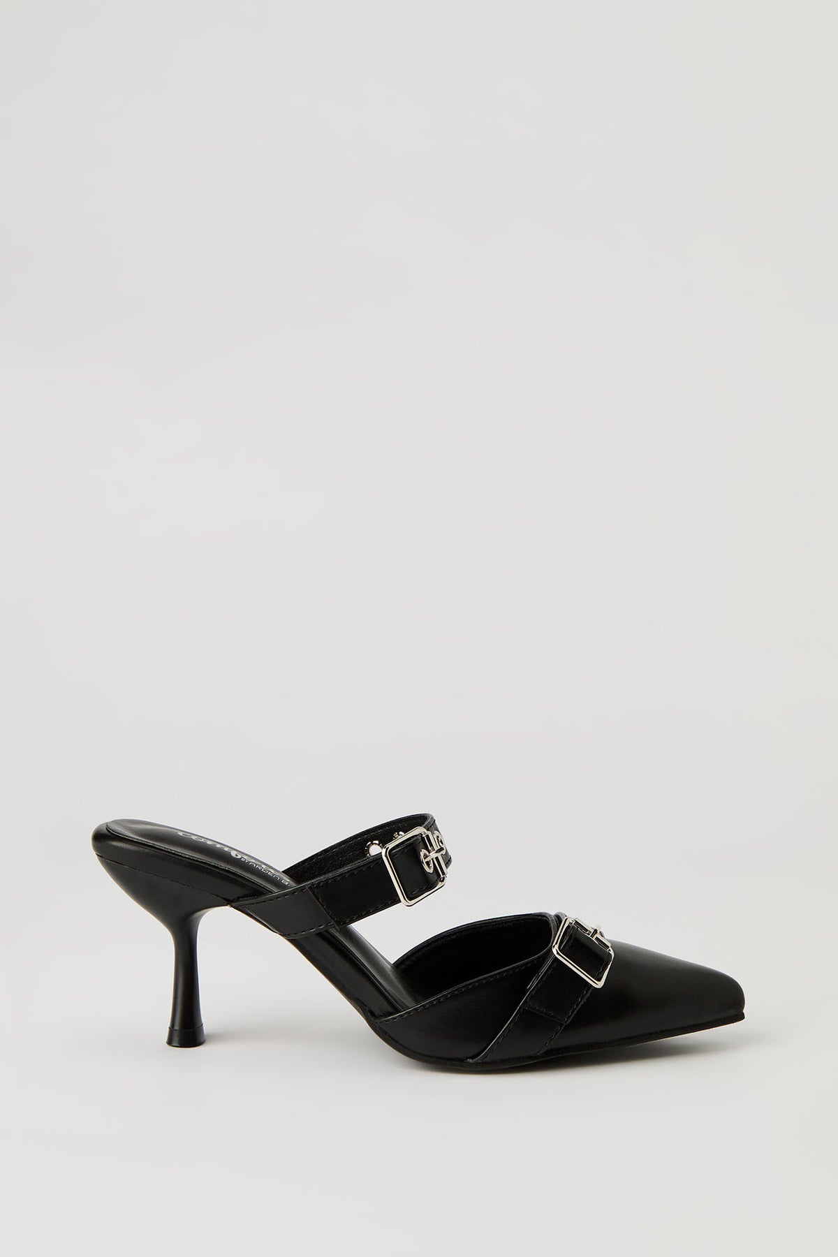 Escarpins à talons bobine en similicuir avec boucle