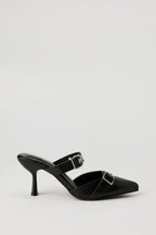 Escarpins à talons bobine en similicuir avec boucle