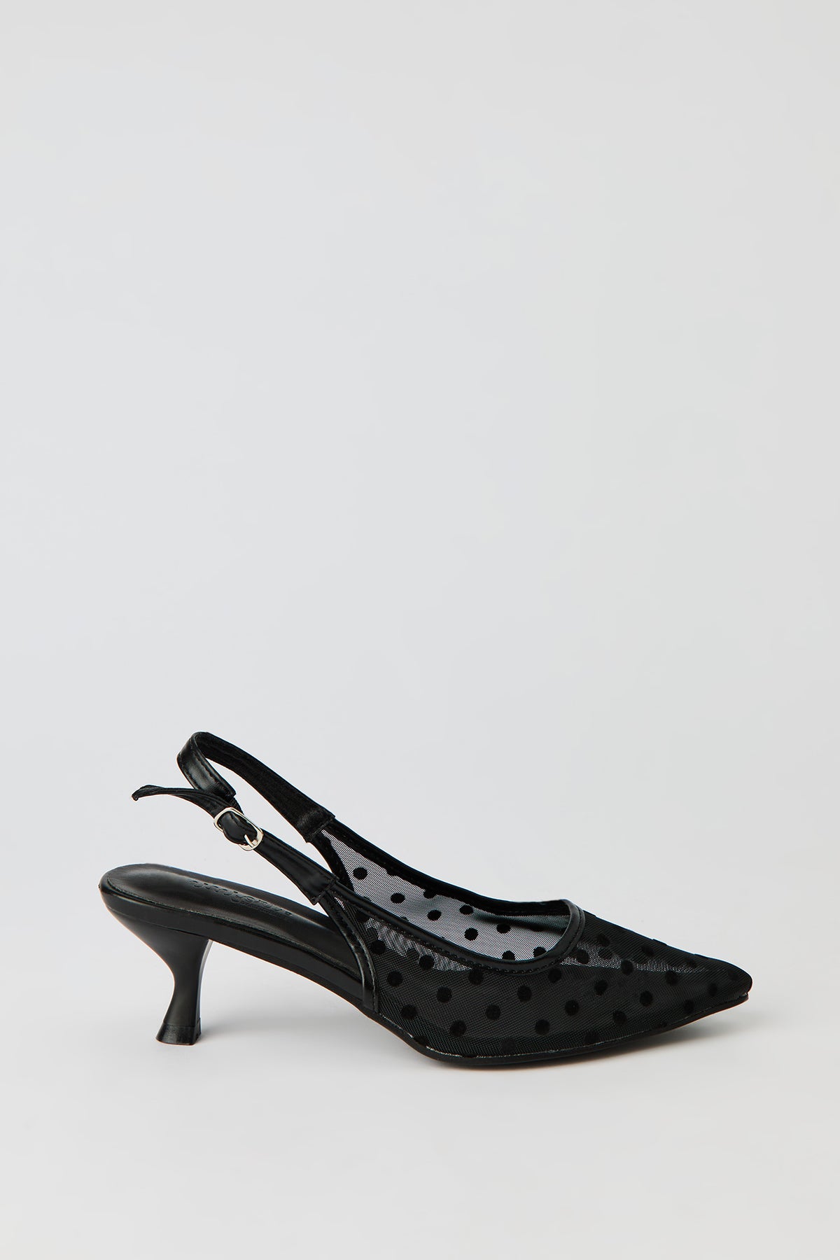 Escarpins à talons bobine à enfiler en filet