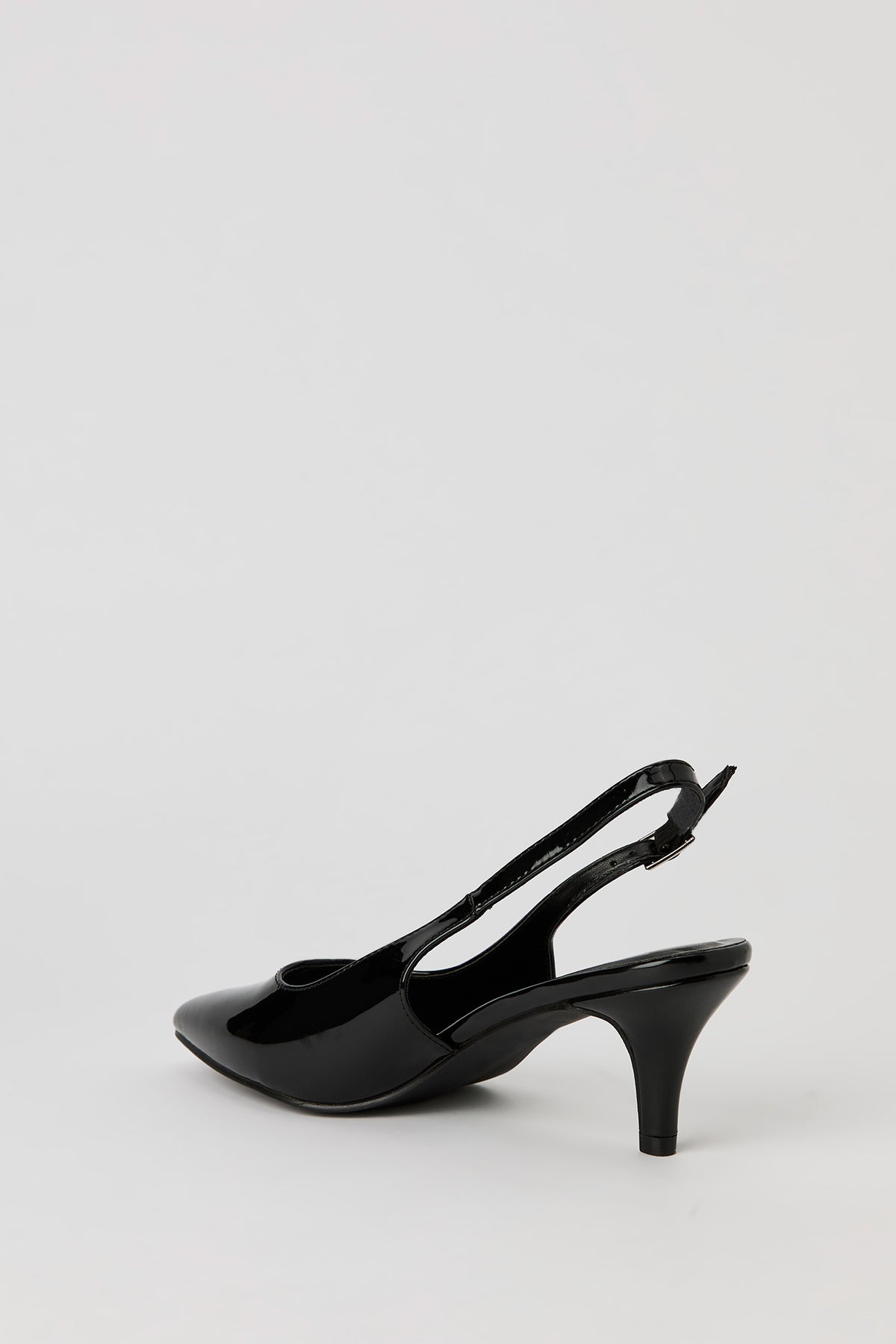 Vue alternative 3. Escarpins à talons bobine avec bride arrière en similicuir verni