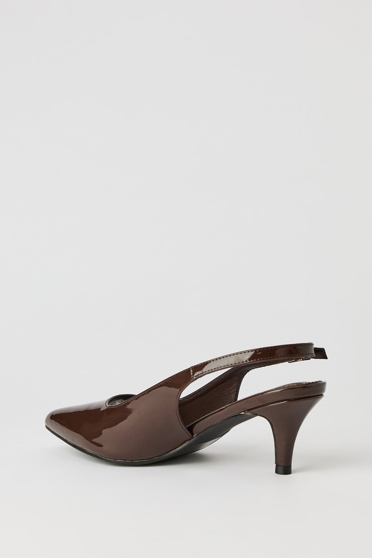 Vue alternative 3. Escarpins à talons bobine avec bride arrière en similicuir verni