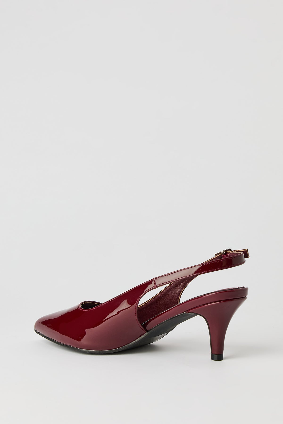 Vue alternative 3. Escarpins à talons bobine avec bride arrière en similicuir verni