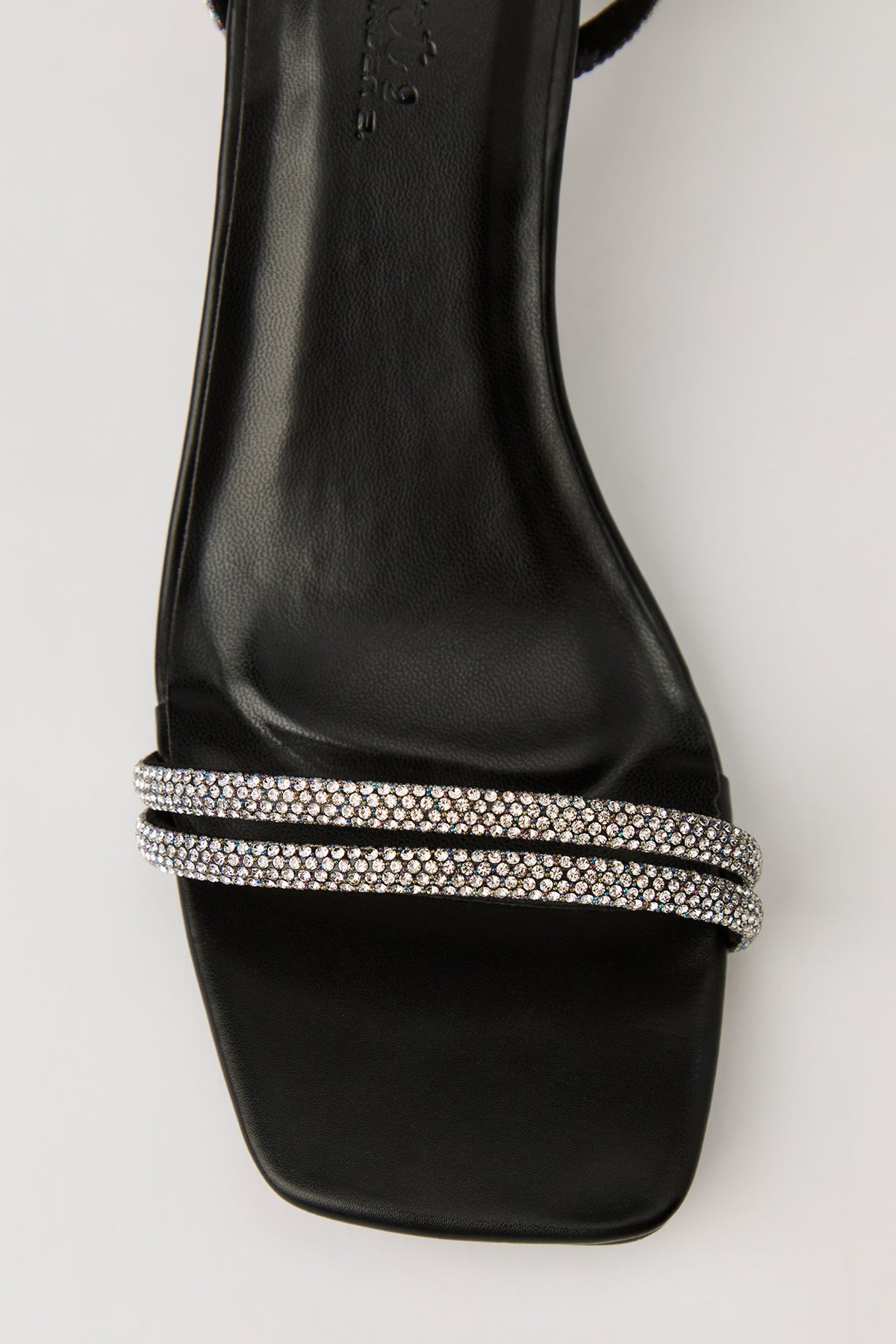 Alt View 4. Rhinestone Strappy Kitten Heel - Black