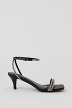 Rhinestone Strappy Kitten Heel