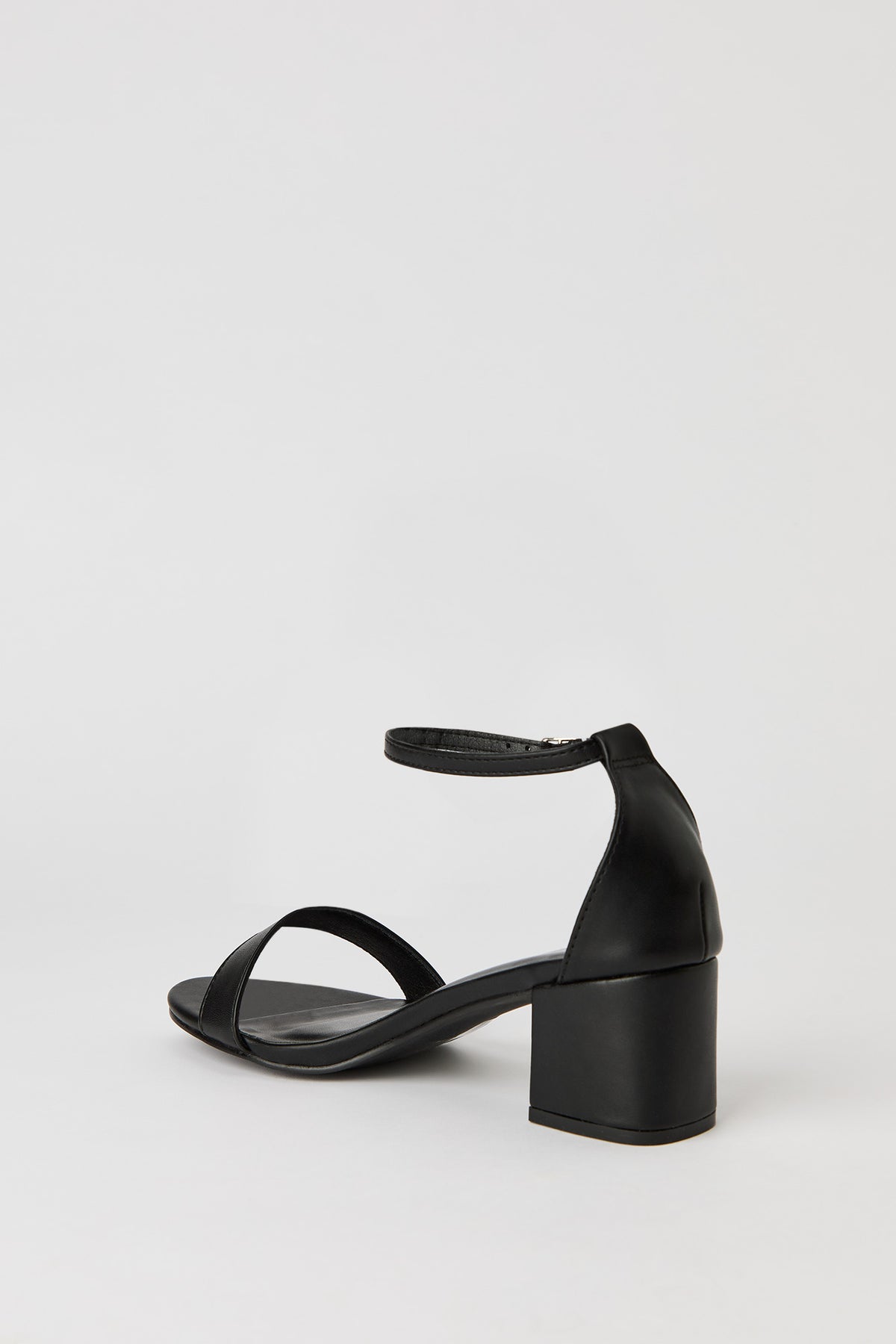 Alt View 3. Faux Leather Ankle Strap Heel - Black