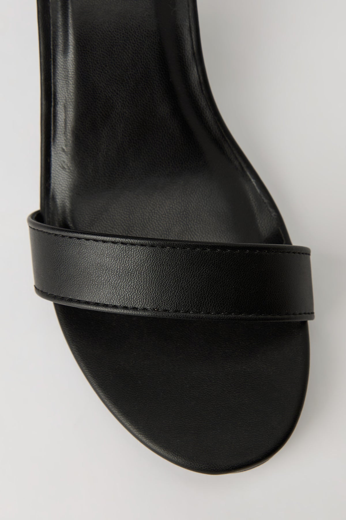 Alt View 4. Faux Leather Ankle Strap Heel - Black
