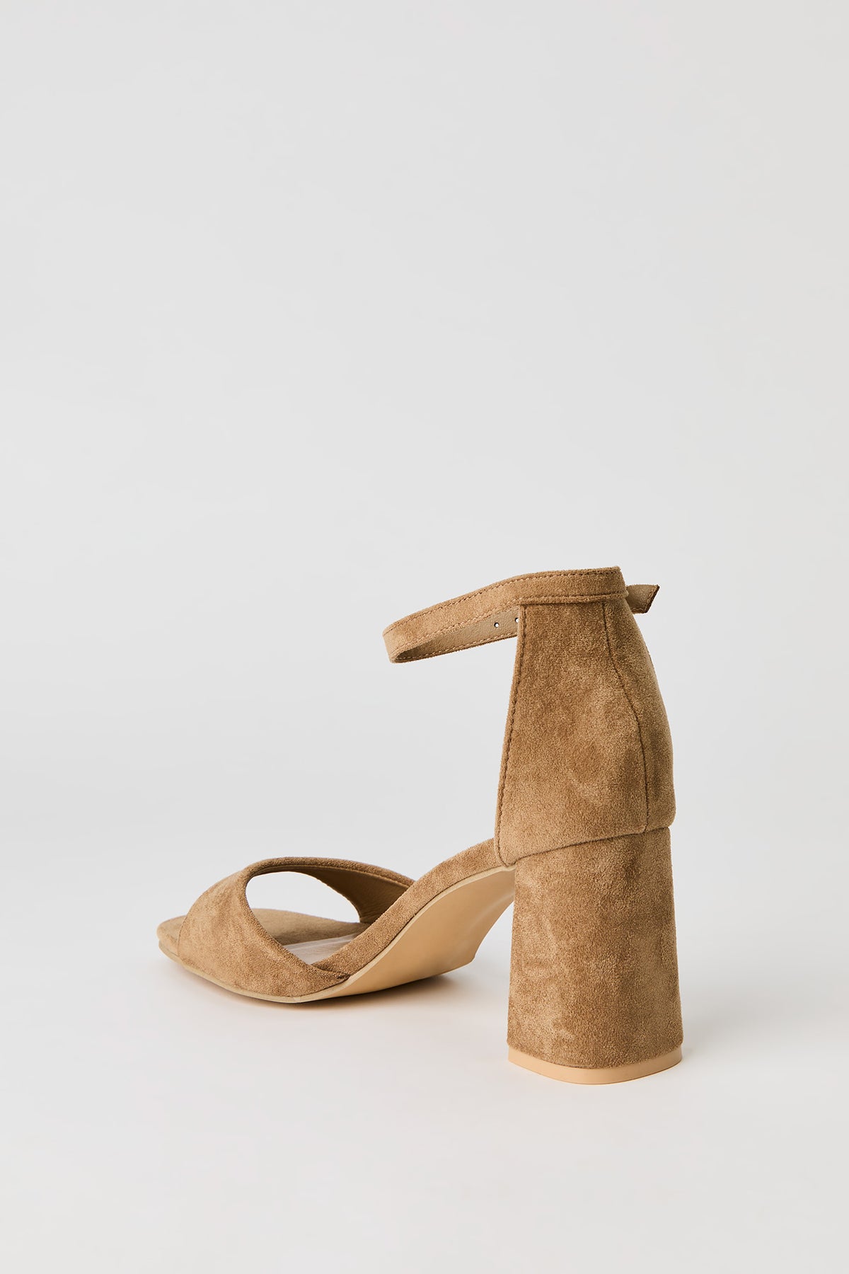 Alt View 3. Faux Suede Ankle Strap Heel - Natural