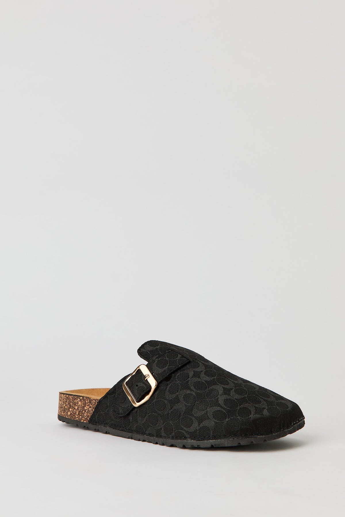 Alt View 2. Faux Suede Status Printed Clog - Black