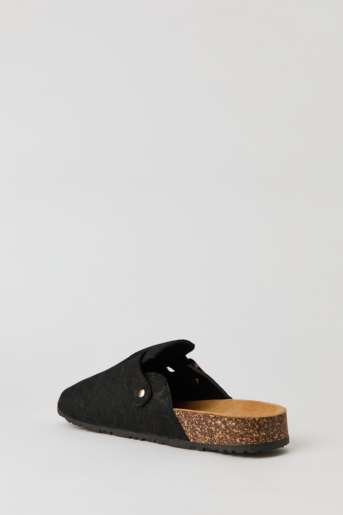 Alt View 3. Faux Suede Status Printed Clog - Black