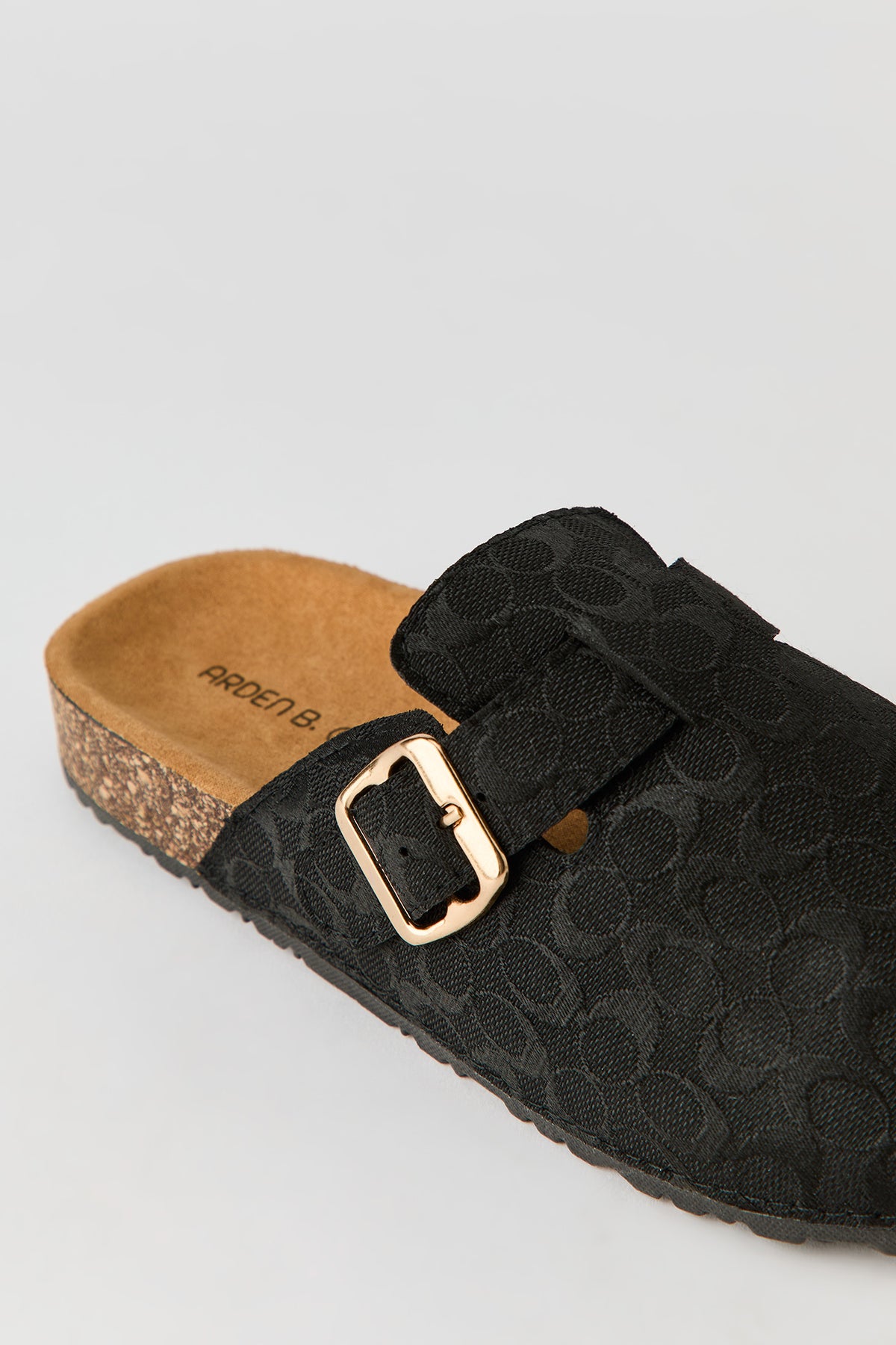 Alt View 4. Faux Suede Status Printed Clog - Black