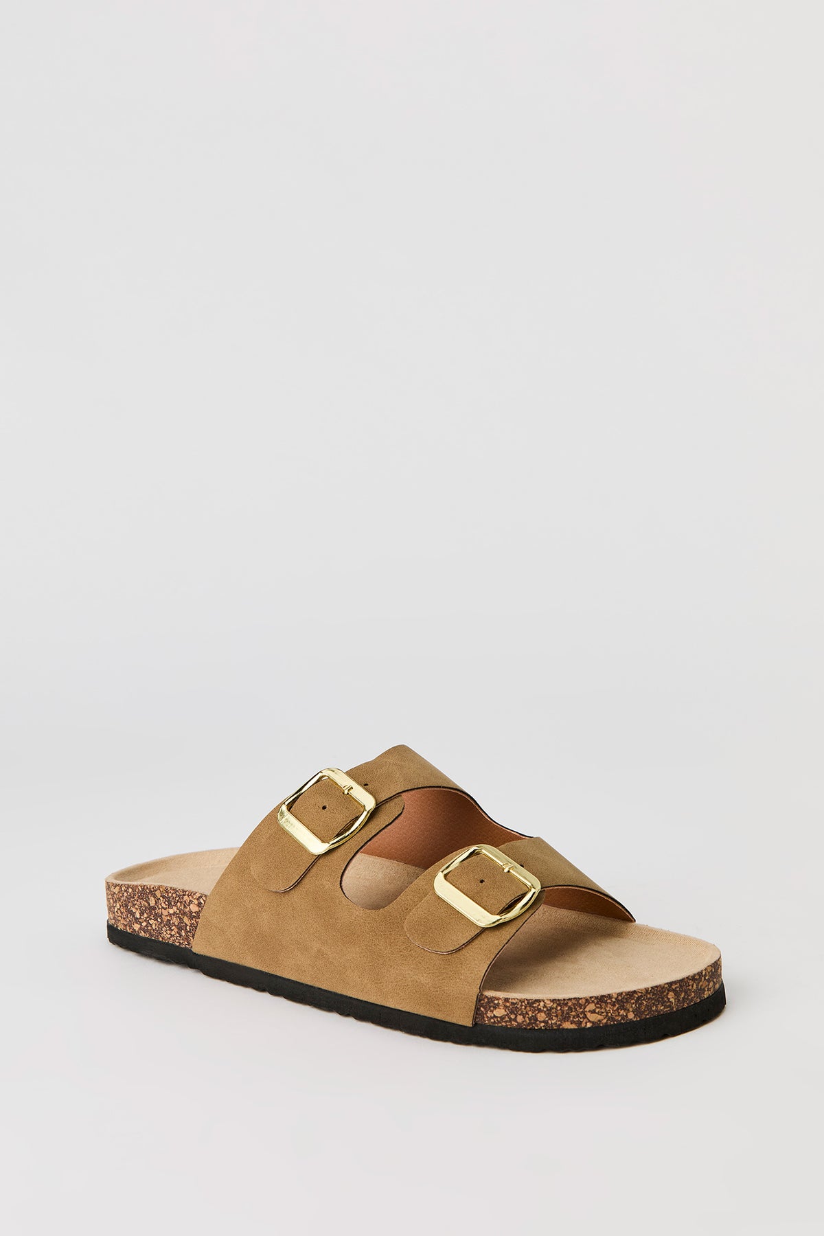 Alt View 2. Buckled Cork Slide Sandal - Natural