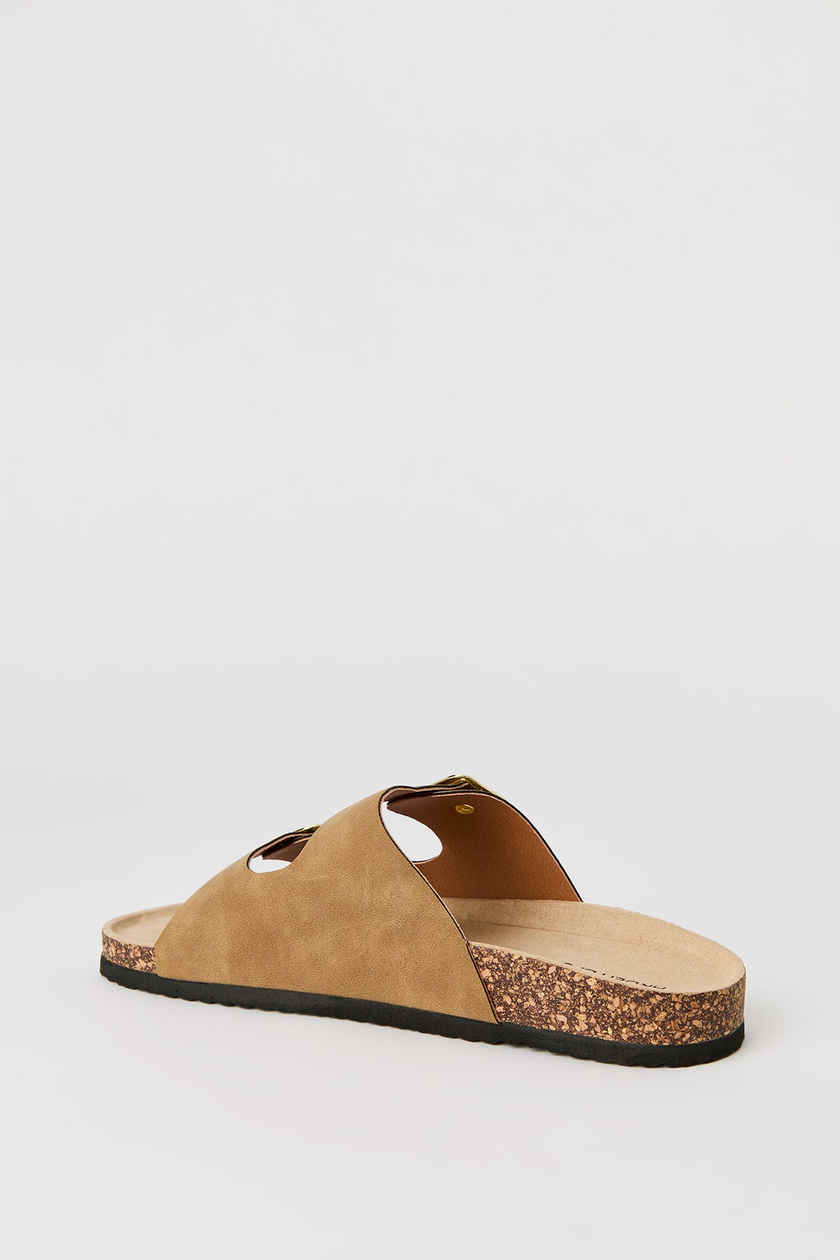 Alt View 3. Buckled Cork Slide Sandal - Natural