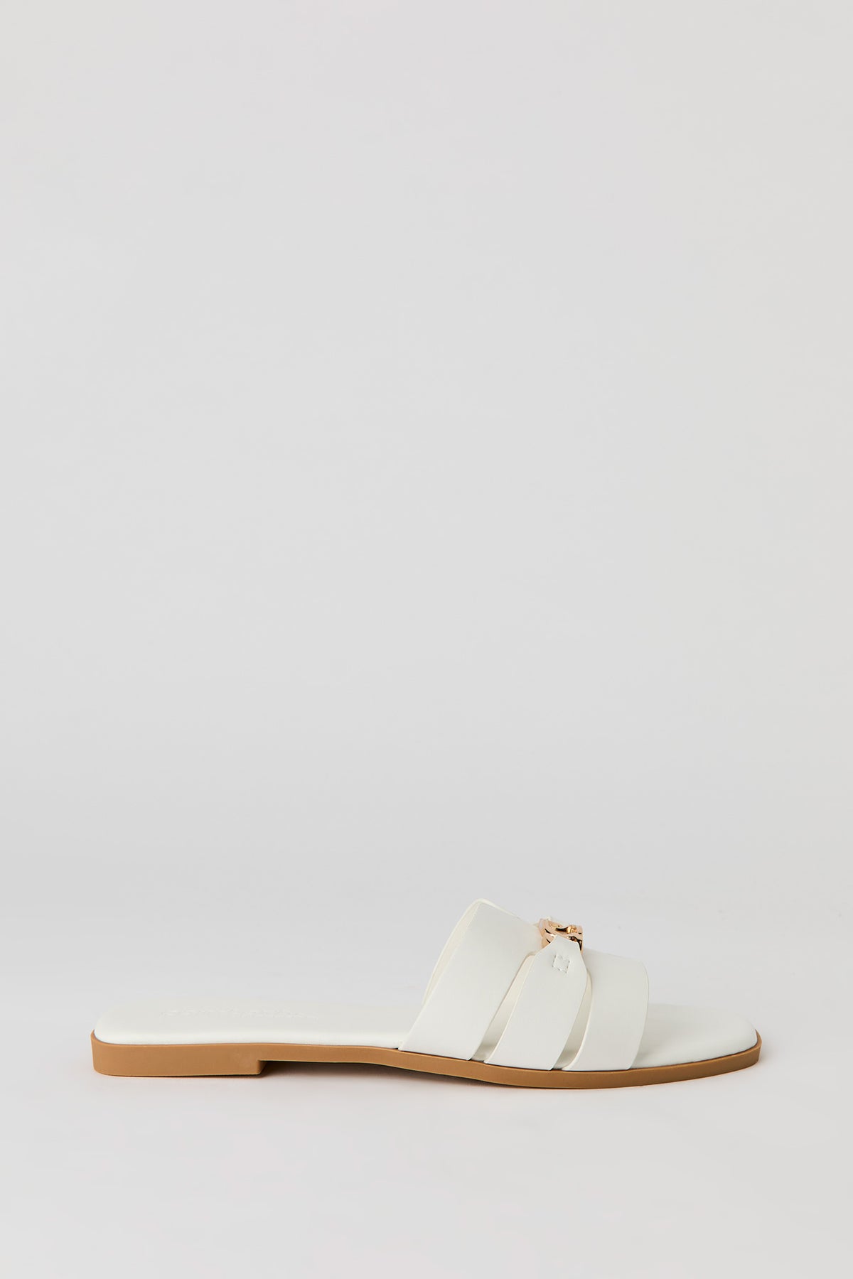 Sandales en similicuir avec double sangle en H