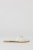 Sandales en similicuir avec double sangle en H