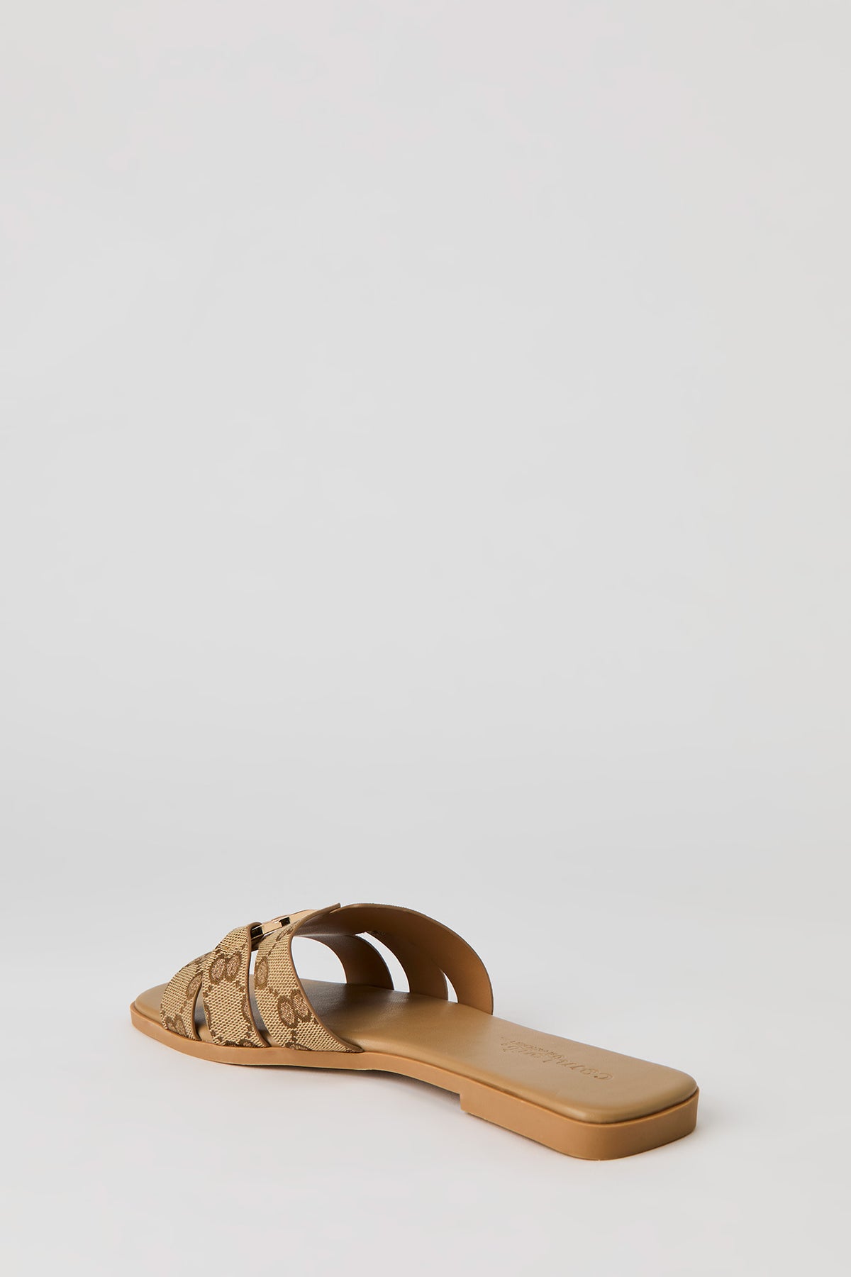Alt View 3. Faux Leather Double H-Strap Sandal - Tan