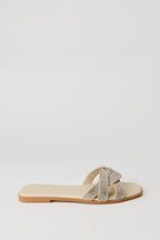 Rhinestone Twisted Band Sandal