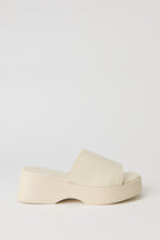 Faux Leather Wedge Sandal