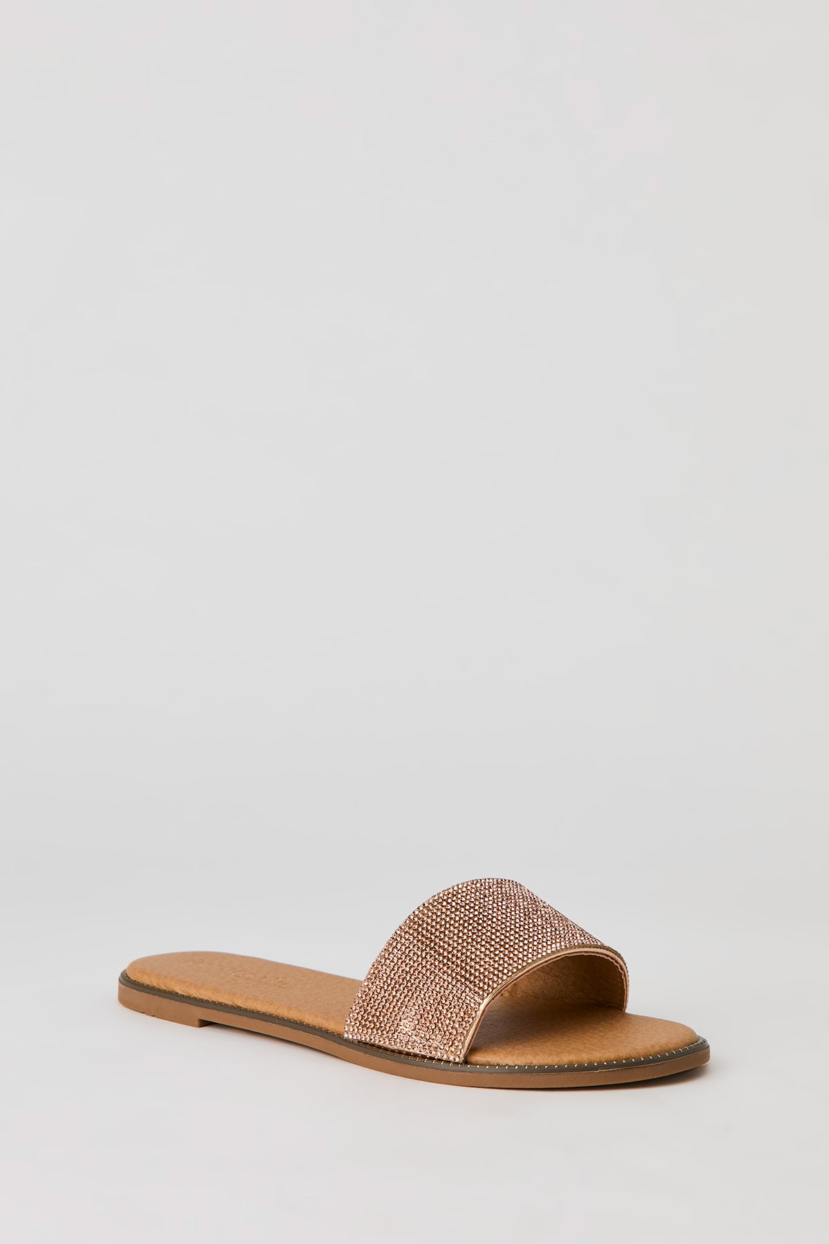 Alt View 2. Rhinestone Band Slides - Light Pink