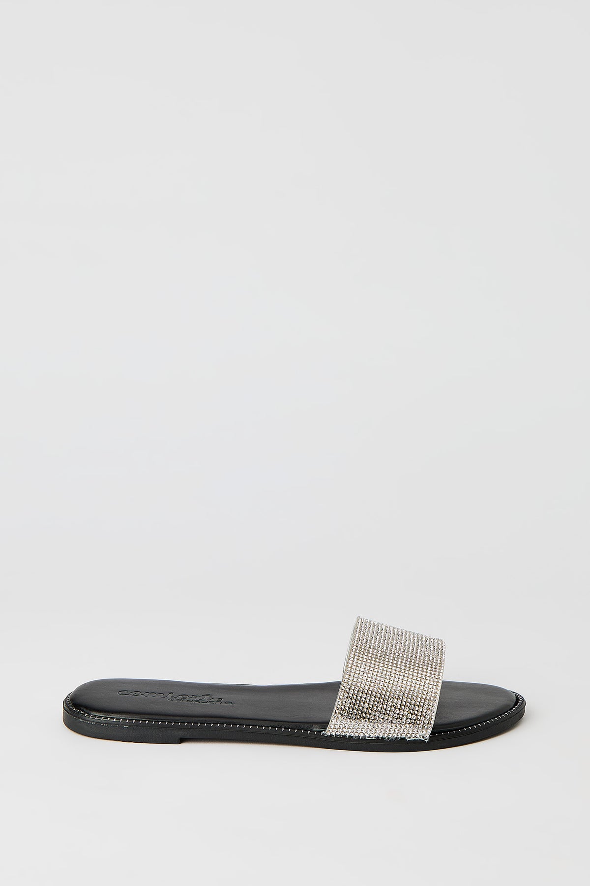 Rhinestone Band Slides - Silver