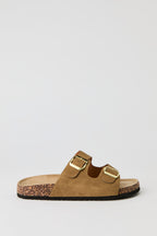 Buckled Cork Slide Sandal