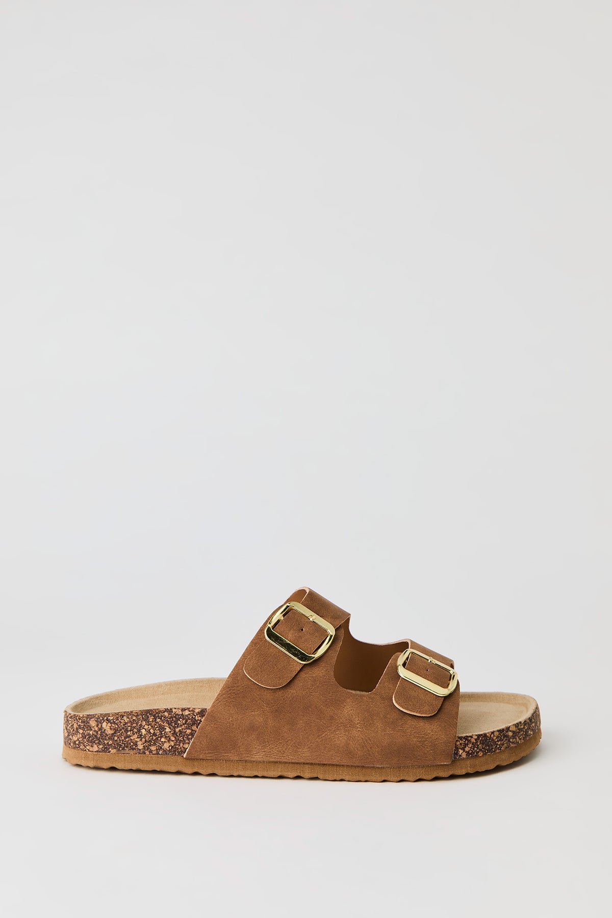 Sandales à enfiler avec semelles en liège et boucle