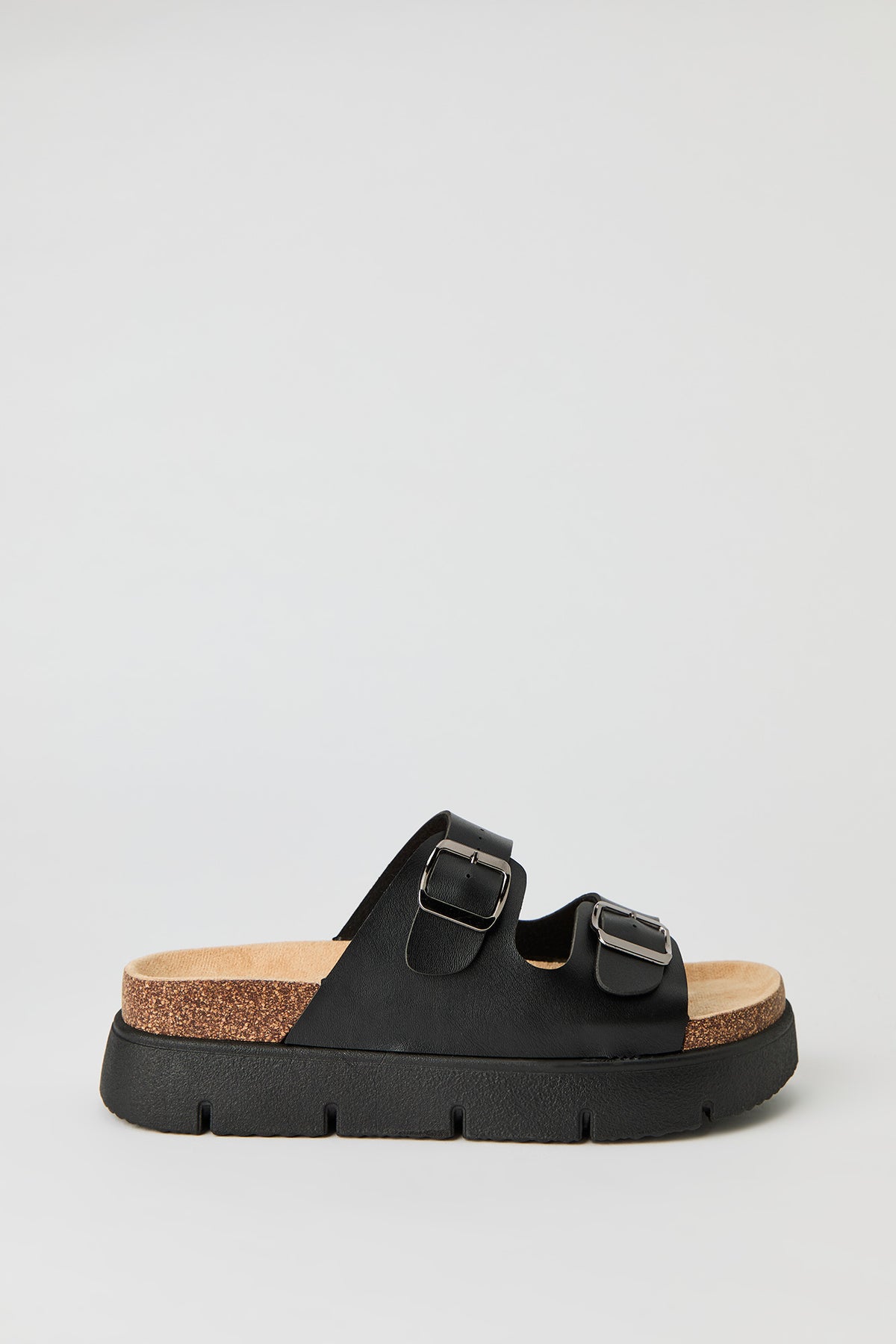 Buckled Chunky Sandal - Black