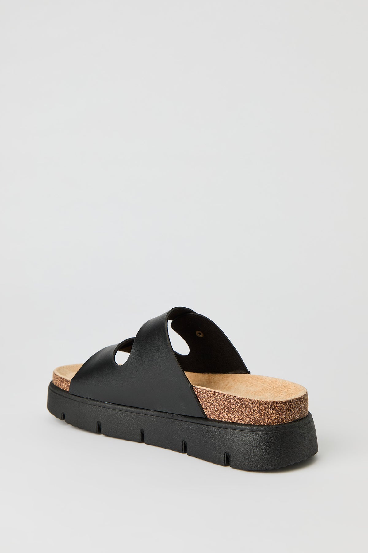 Alt View 3. Buckled Chunky Sandal - Black
