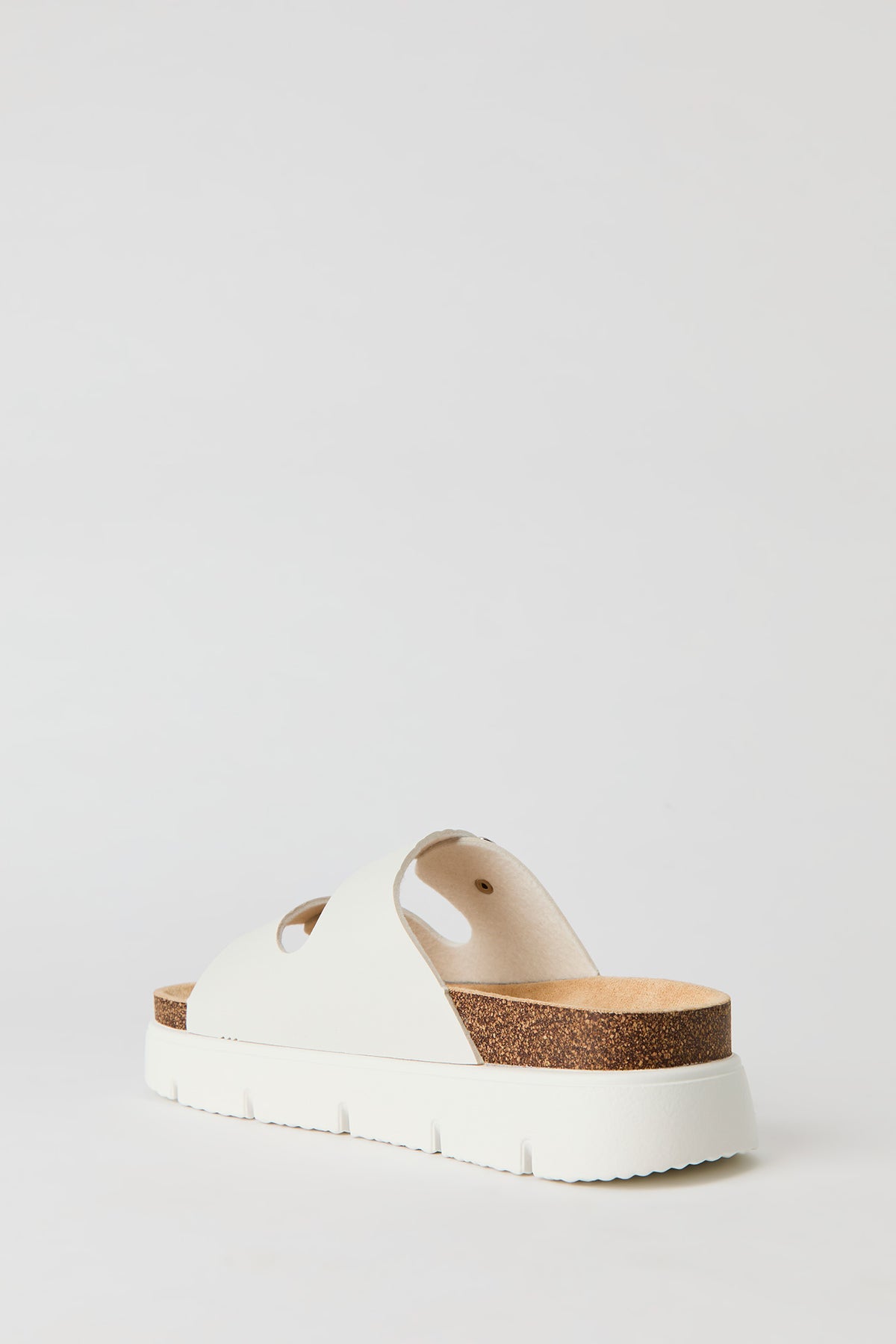 Alt View 3. Buckled Chunky Sandal - White