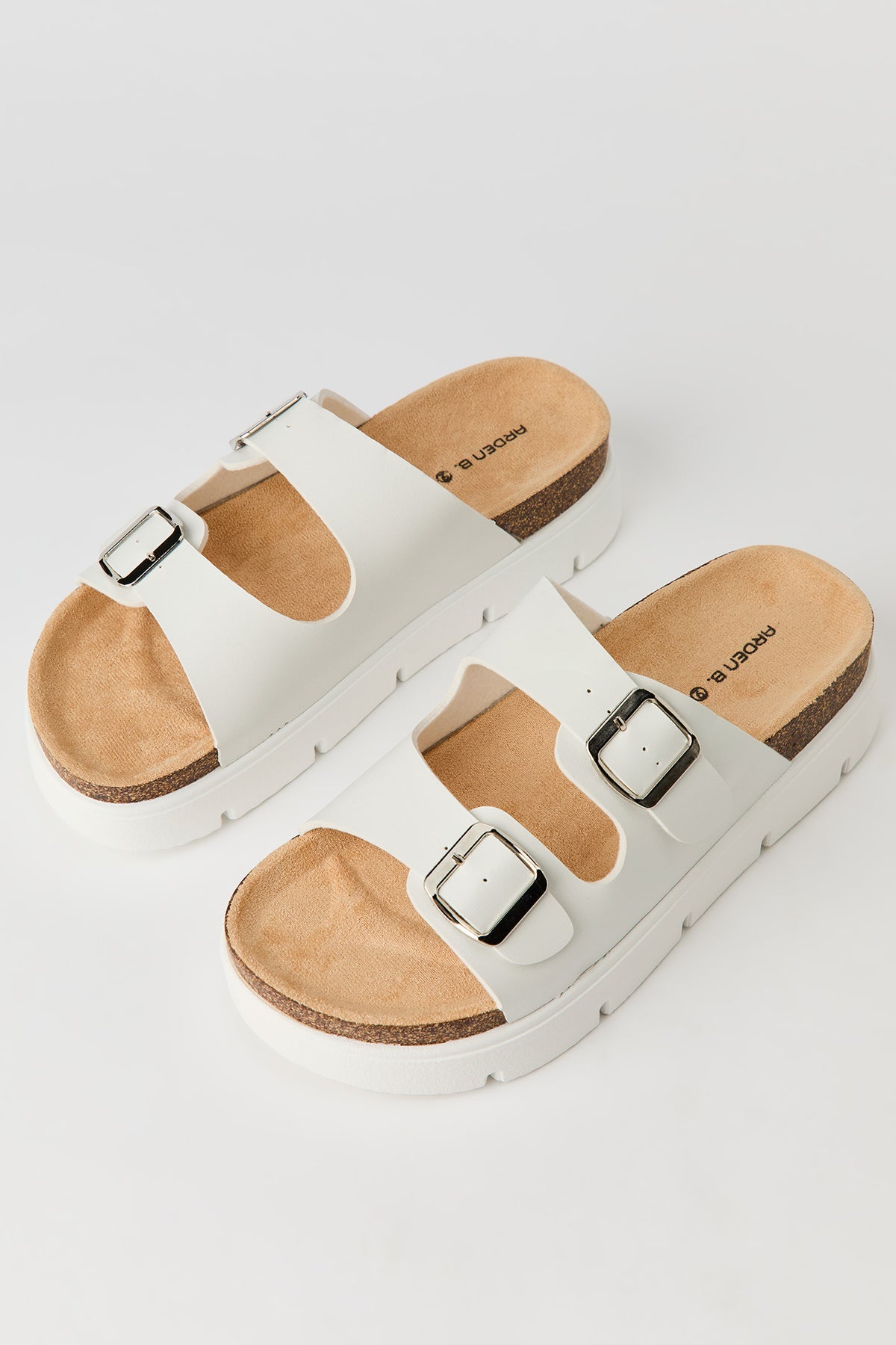 Alt View 4. Buckled Chunky Sandal - White