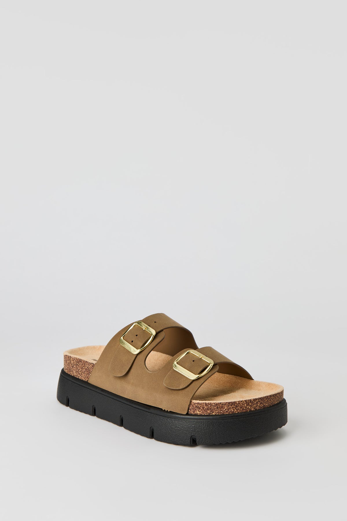 Alt View 2. Buckled Chunky Sandal - Brown