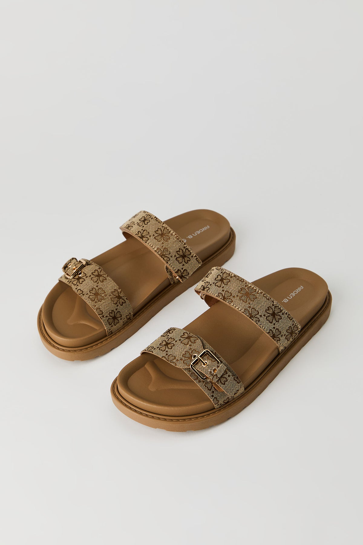 Alt View 2. Printed Velcro Sandal - Tan