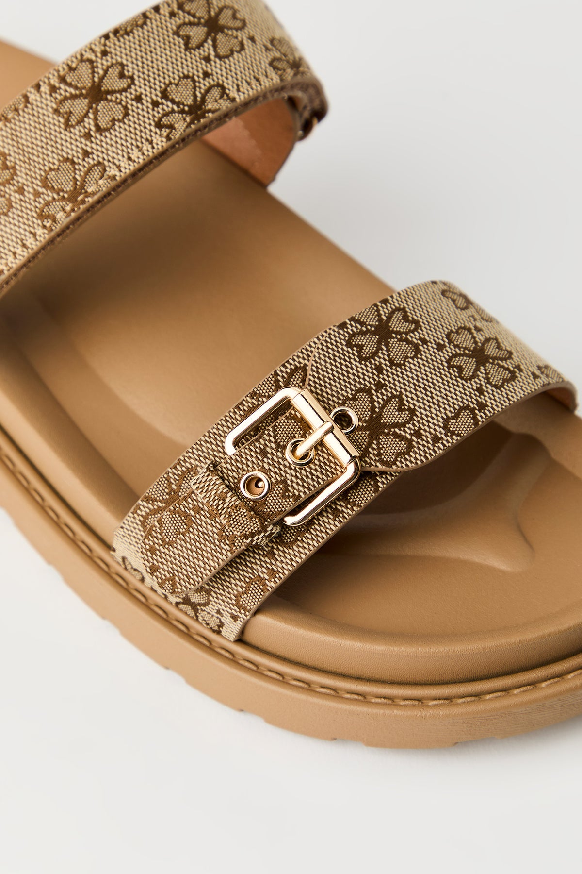 Alt View 3. Printed Velcro Sandal - Tan