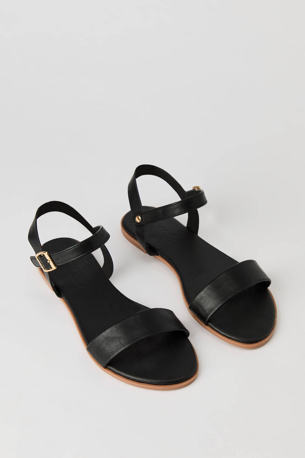 Alt View 2. Ankle Strap Sandal - Black