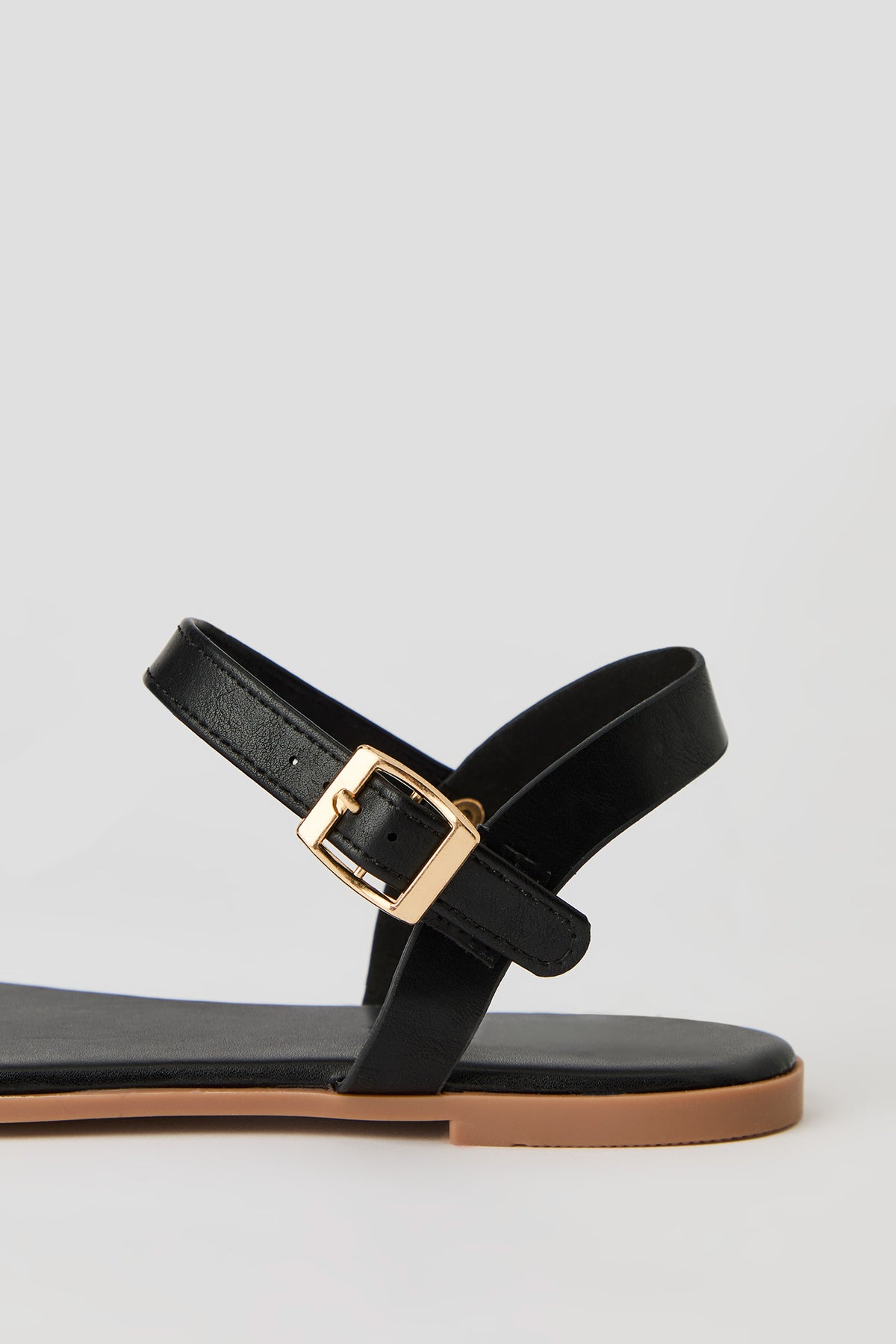 Alt View 3. Ankle Strap Sandal - Black
