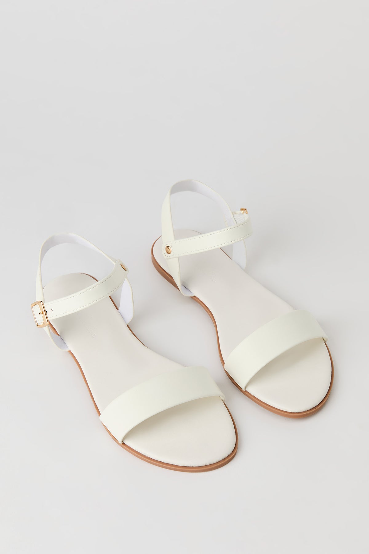 Alt View 2. Ankle Strap Sandal - White