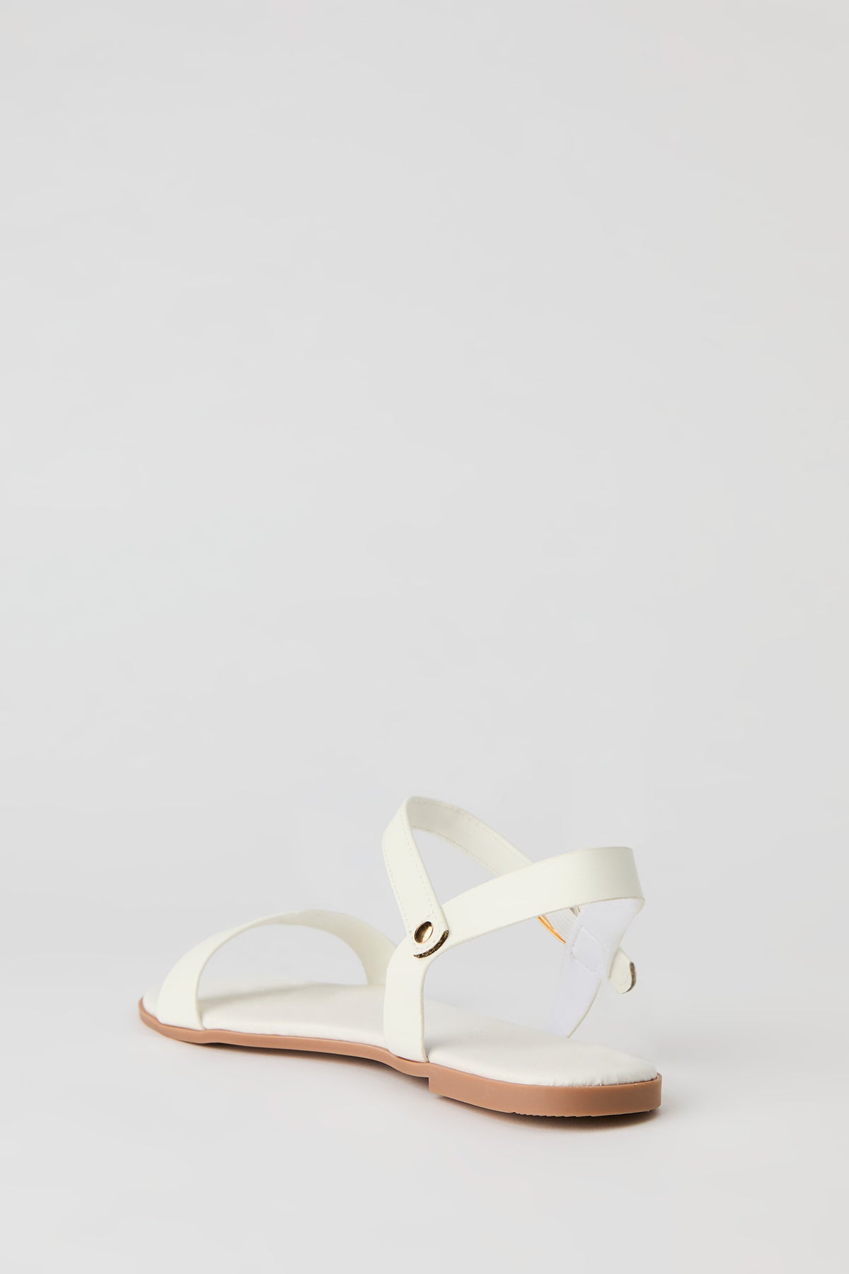 Alt View 4. Ankle Strap Sandal - White