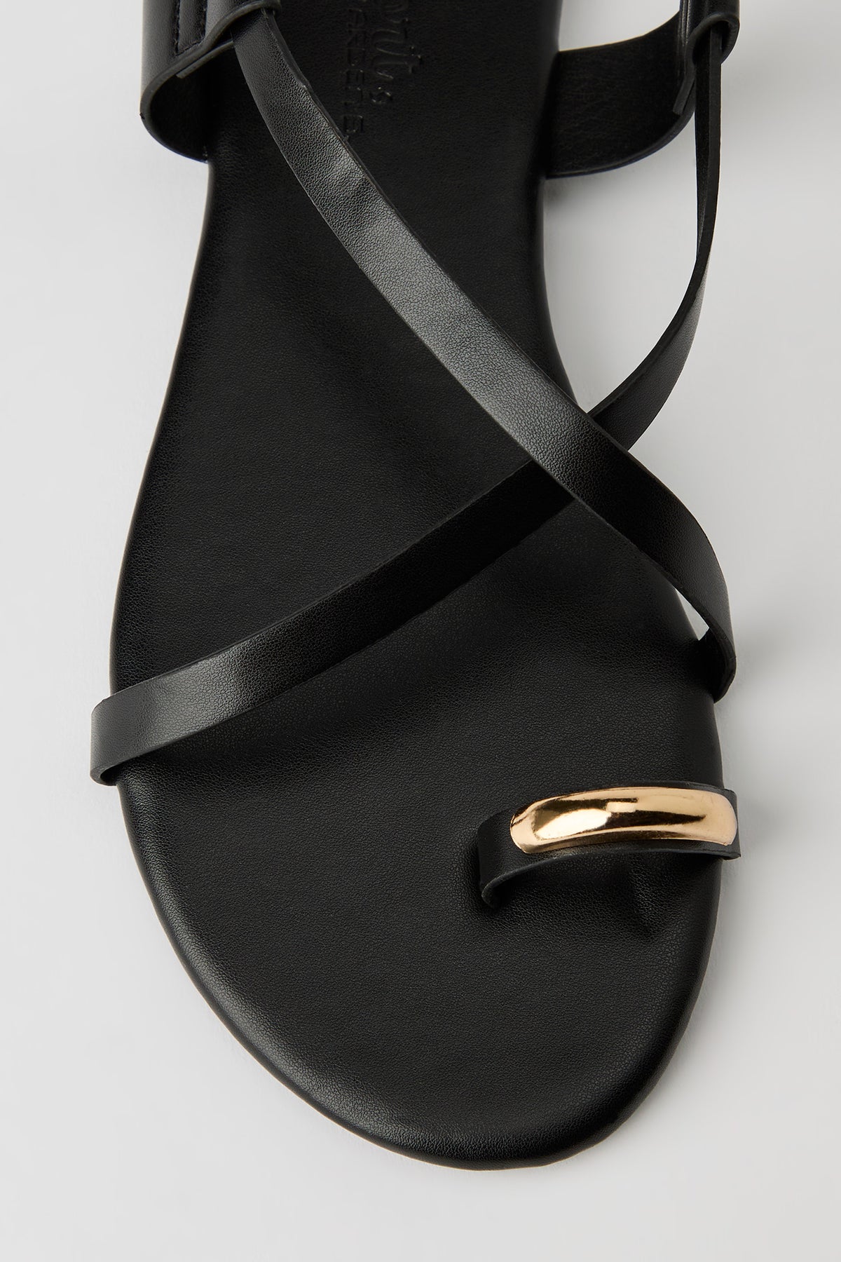 Alt View 3. Strappy Toe Ring Sandal - Black