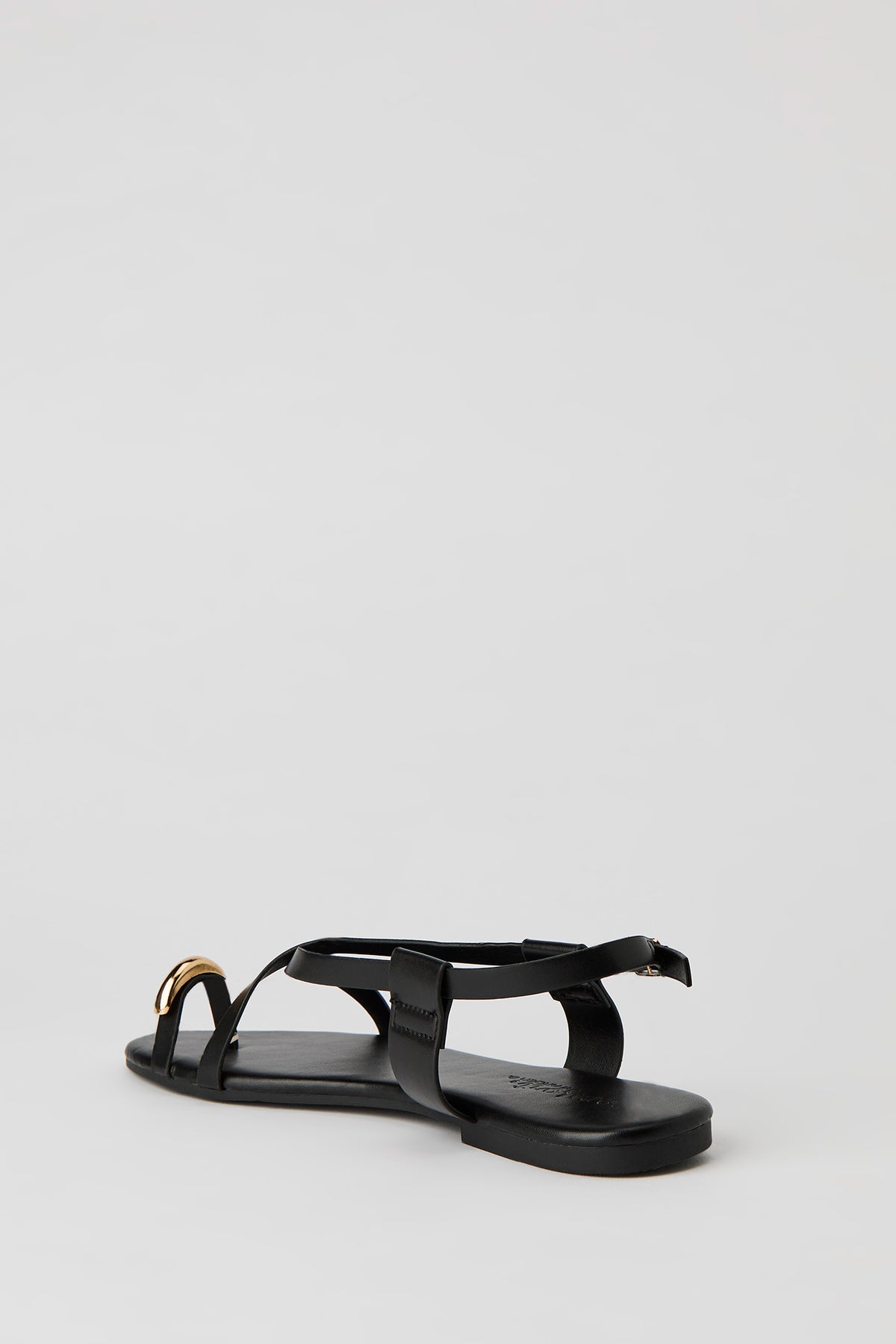 Alt View 4. Strappy Toe Ring Sandal - Black