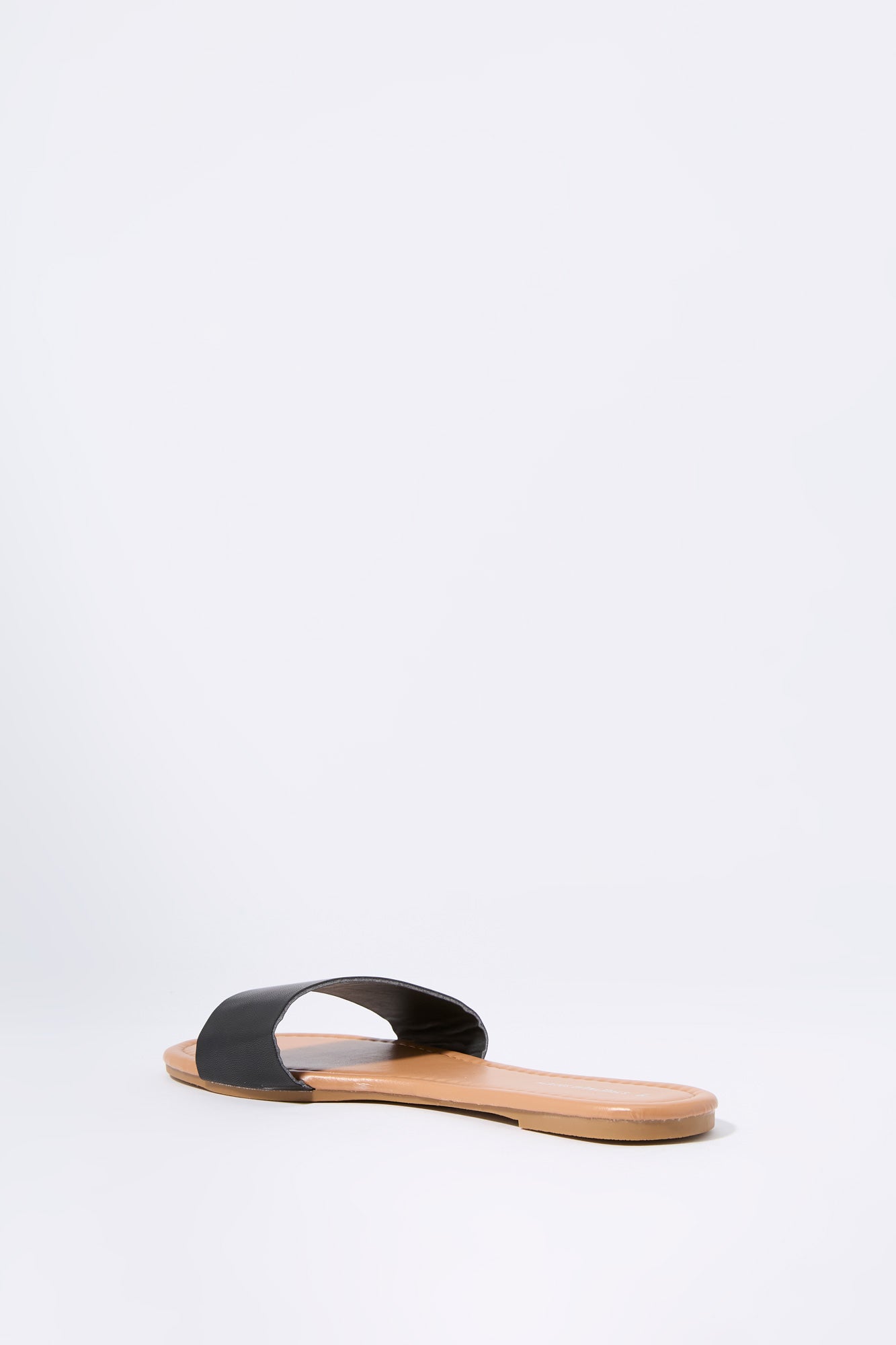 Faux Leather Sandal Slide
