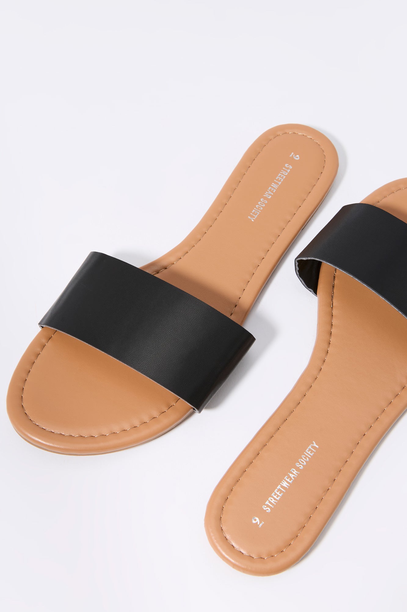 Faux Leather Sandal Slide