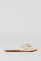 Faux Suede Flower Sandal