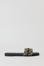 Status Printed Metal Buckle Sandal