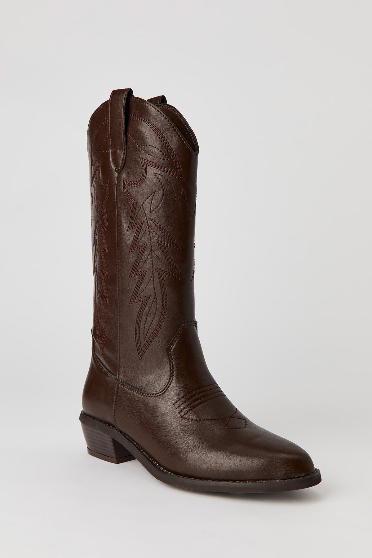 Alt View 2. Cowboy Boot - Dark Brown