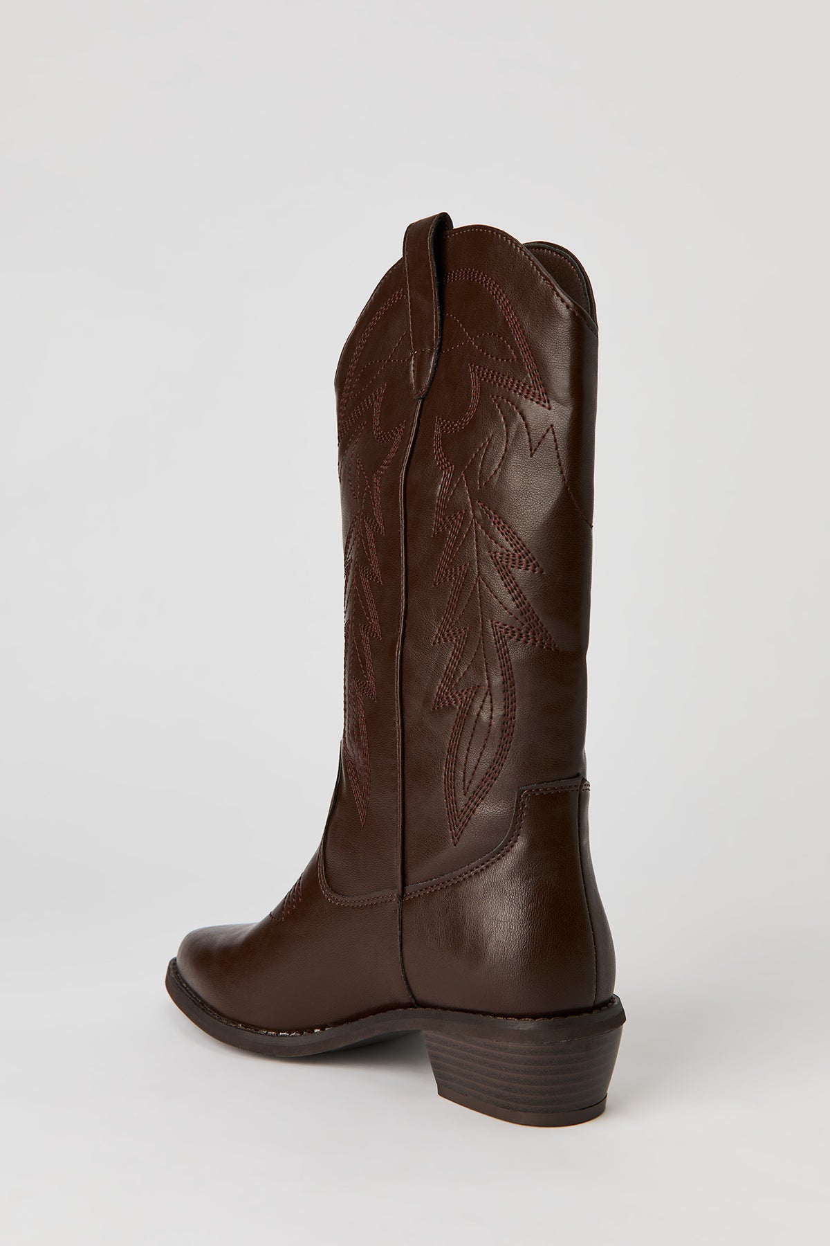 Alt View 3. Cowboy Boot - Dark Brown