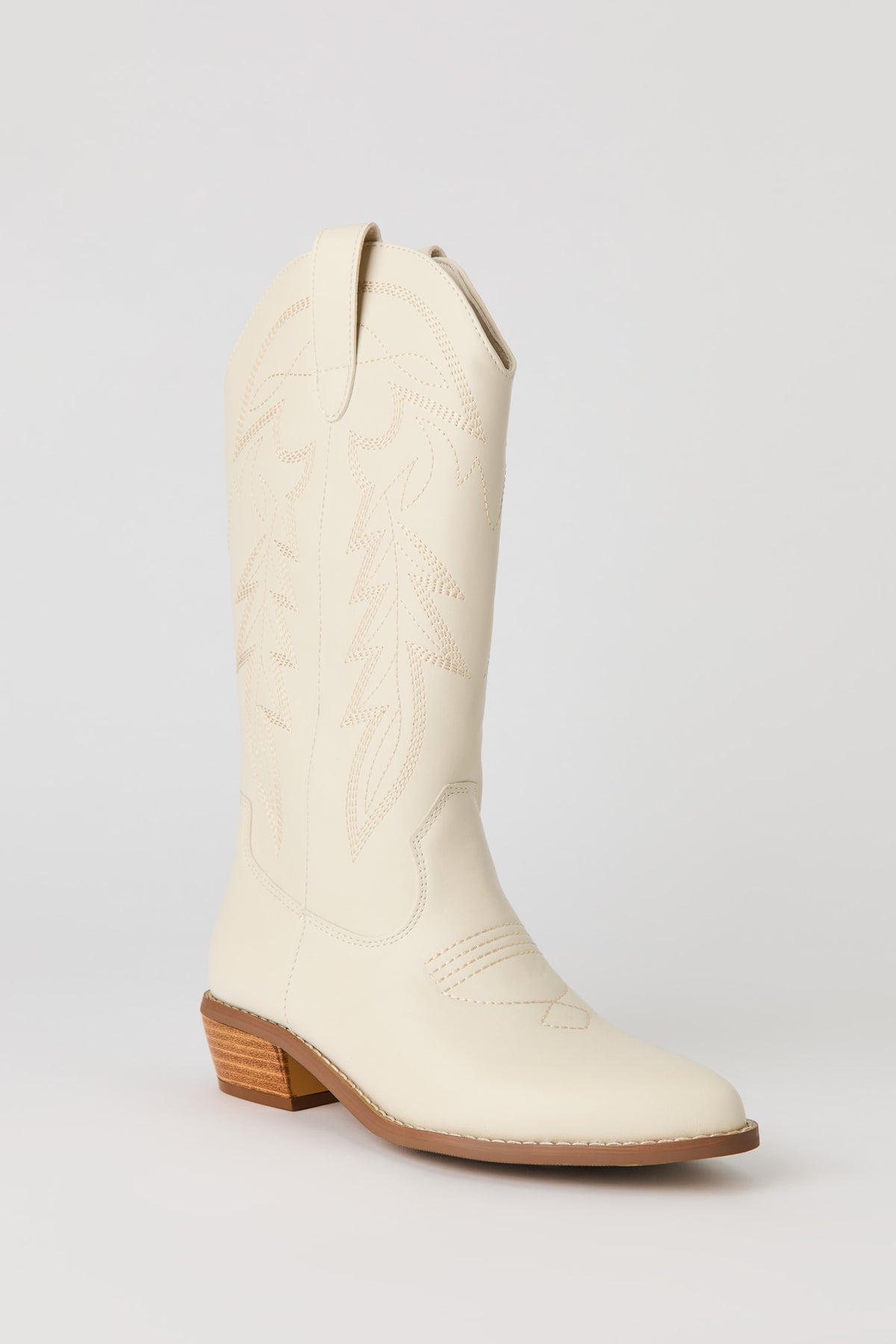 Alt View 2. Cowboy Boot - Ivory