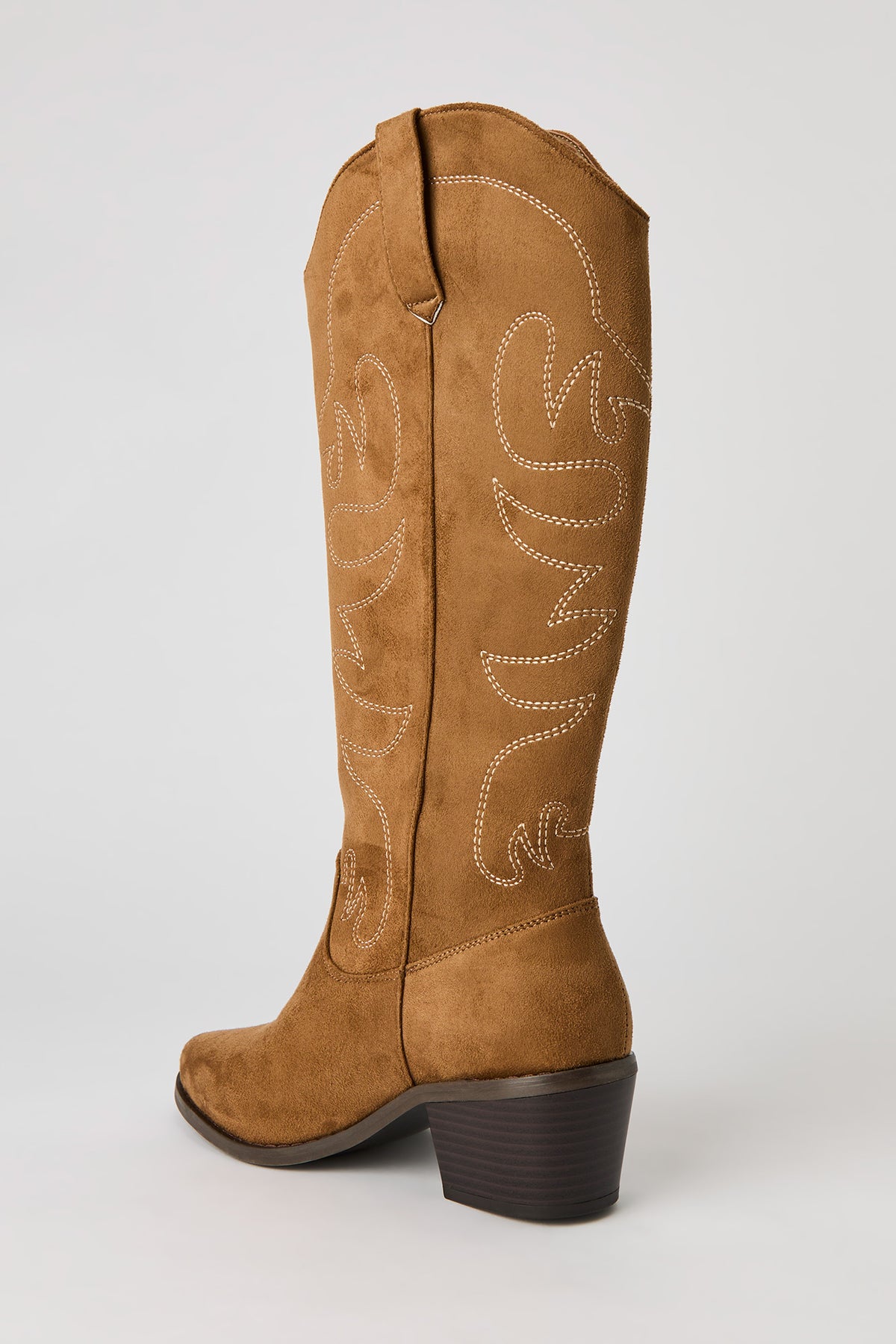 Alt View 3. Faux Suede Cowboy Boot - Tan