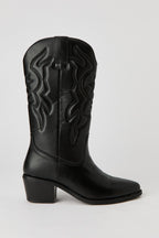 Faux Leather Cowboy Boot